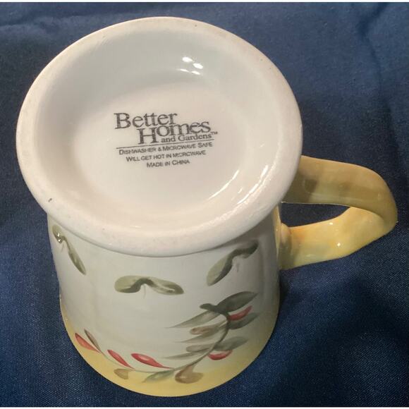 Set of 2 Better Homes & Gardens Tuscan Retreat Footed Coffee Mugs Cups - Picture 11 of 12
